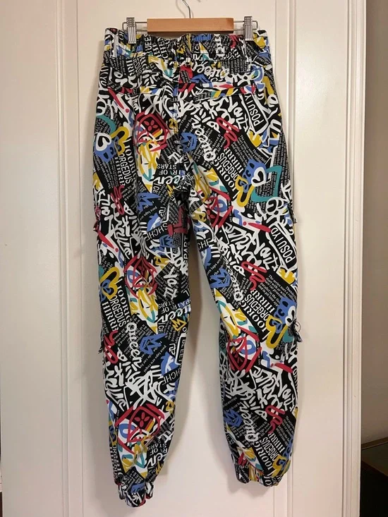 ✨💙 90s Vintage Bold Streetwear Graphic Cargo Pants 💫♥️ - Picture 7 of 13